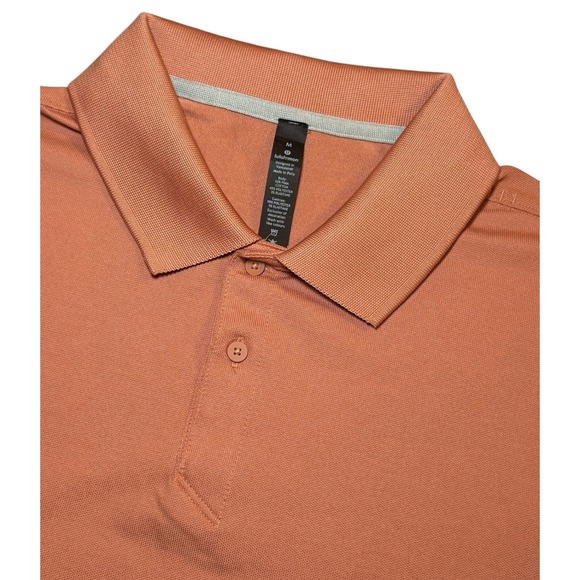 Lululemon Other - Lululemon Evolution Polo Shirt Mens Medium Orange Pima Cotton Blend Short Sleeve